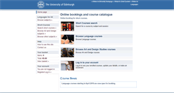 Desktop Screenshot of course-bookings.lifelong.ed.ac.uk