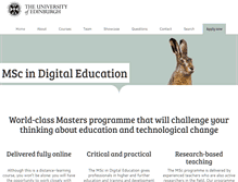 Tablet Screenshot of online.education.ed.ac.uk