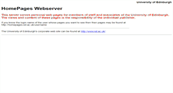 Desktop Screenshot of homepages.ed.ac.uk