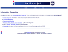 Tablet Screenshot of dice.informatics.ed.ac.uk